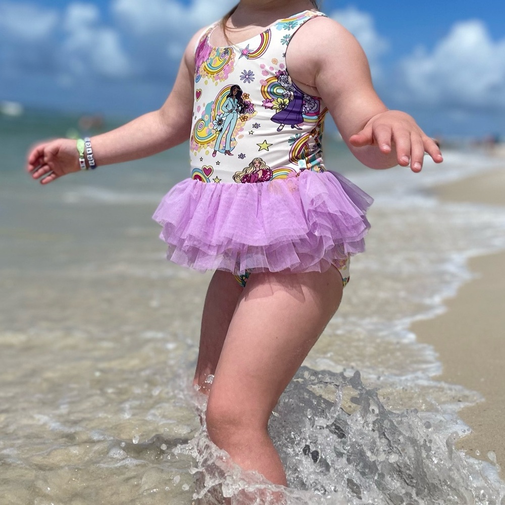 Posh Peanut Groovy Barbie Tulle Swimsuit